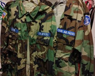 Vintage military uniforms.