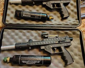 Paintball gun set.