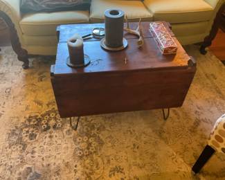 Woodbox made into a coffee table
