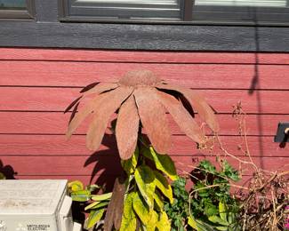 Metal garden art