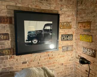 Vintage Wisconsin license plates, unique frame posters
