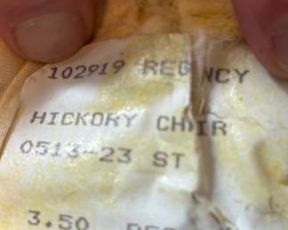hickory Chair Company label