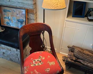 Upholstered wood frame chair