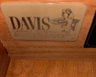 Four drawer chest manufacturer Davis Cabinet Company
