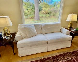 Ethan Allen sofa, tables and lamps