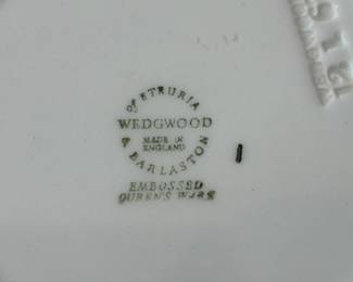Wedgewood China "Queensware" cream on cream label