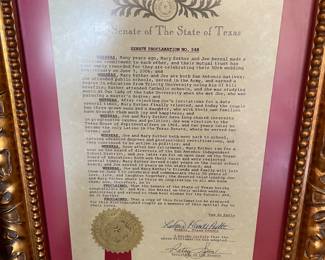 Official Senate of The State of Texas Proclamation No. 548