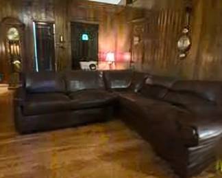 Beautiful, excellent condition, genuine leather sectional.