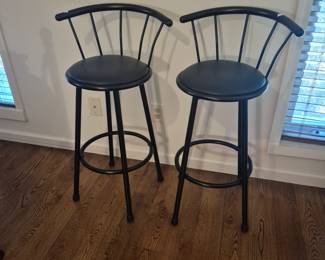 Metal padded barstools