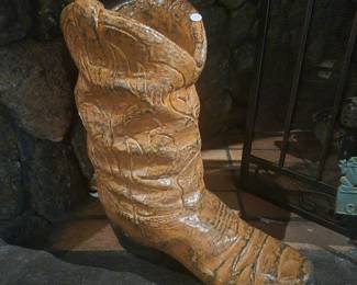Large boot planter, vase decor