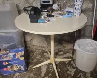 Casual restaurant table. Miscellaneous items.