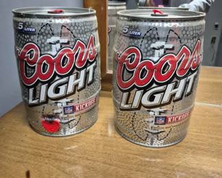 Coors Light 5 liter empty keg cans