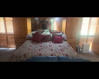 No mattress  but this is a master suite set.
Tower cabinets 50 each