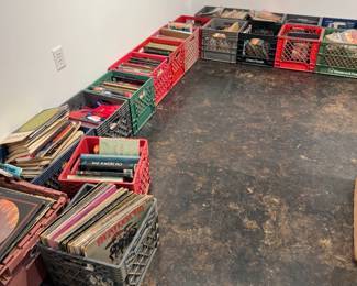 EVEN MORE crates of vinyl records