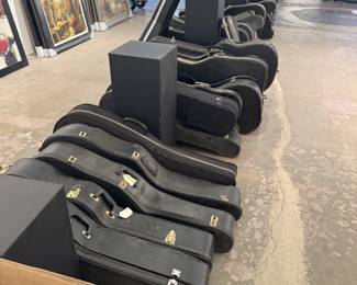 Large collections of guitar cases available