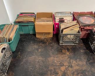 EVEN MORE crates of vinyl records