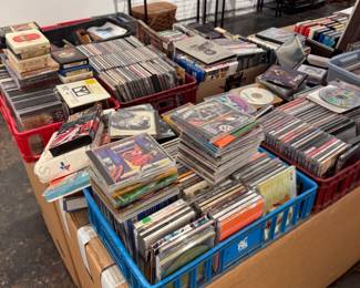 EVEN MORE crates of CDs and vintage music finds!