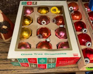 Vintage glass ornaments “shiney brite”