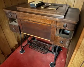 Antique sewing table