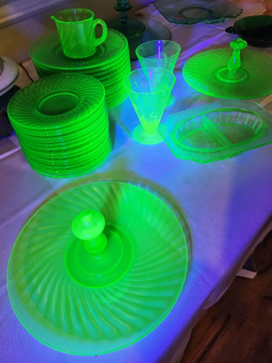 Large Lot of Uranium Glass
