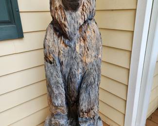 Almost 6 ' carved Wooden Bear !