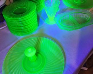 Large Lot of Uranium Glass