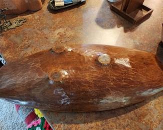 Underside of wooden Bowl
