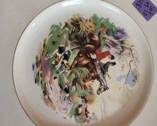 Set of Royal Winton Grimwades English Hunting Scenes Luncheon Plates
