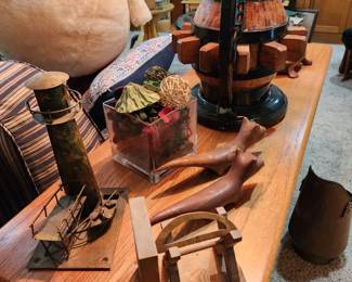 Assortment of Vintage Wooden Figurines