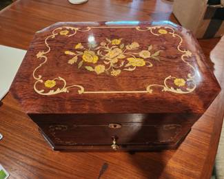 Vintage Italian Marquetry Jewelry Box
