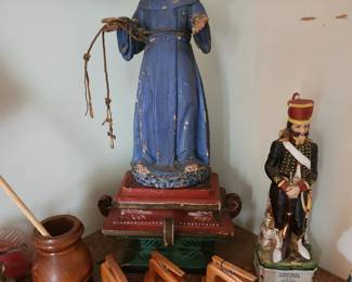 Vintage St. Anthony of Padua hand carved Statue