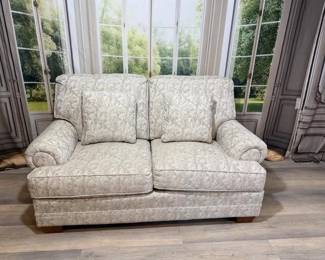 114 - Classic Cream Two-Seater Couch