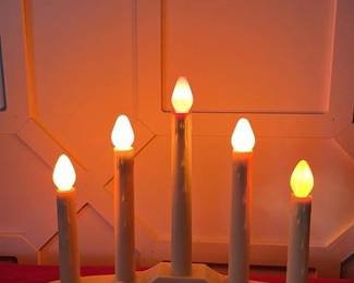 293: Vintage 5 Light Electric Candolier with Bulbs