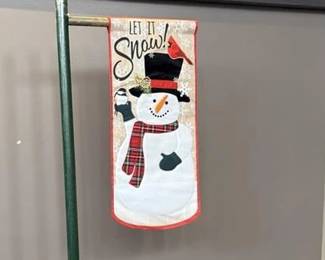 330 - Medium Size Flag- Let It Snow Snowman!