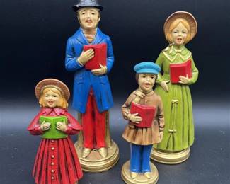 257 - Vtg Set of Paper Mache Carolers- 4