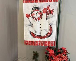 176 - Super FUN Sledding Snowman Standard Size Flag