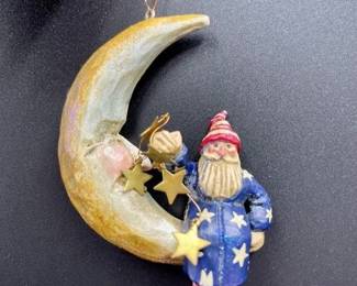 277 - COLLECTIBLE P. Schifferl Wizard on Moon Ornament