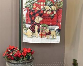 324 - Standard Size Flag- Puppies Delivering Presents