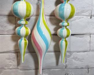 Lot 56: NEW Robert Stanley Glass Ornaments Lot of 3