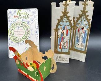204 - Vintage Rare Paper Christmas Decor