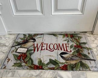 291 - Decorative Chickadee Welcome Doormat