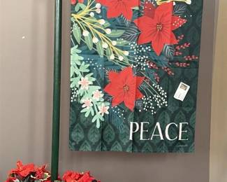 317 - Standard Size Flag- Poinsettia Peace