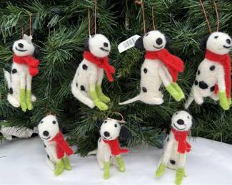 102 - Winter Dalmatians Ornaments - Lot of 7