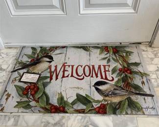 157 - Decorative Chickadee Welcome Doormat