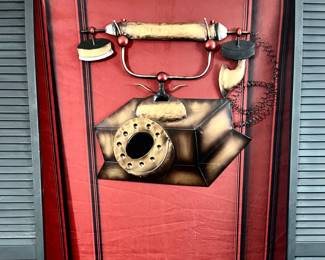 240 - Unique Rare Metal Rotary Phone Wall Art TWO FEET!