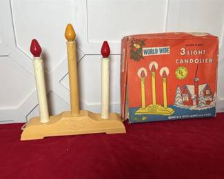 311- 3 Light Candolier w/ Orignal Box