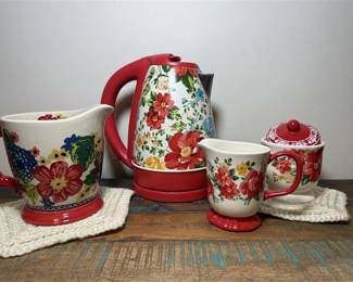 Lot 25: Pioneer Woman Floral Tea Time Set