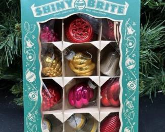 Lot 3: SHINY BRITE, Mercury and Glass Ornaments- 12