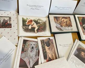 Lot 75 - Holiday Cards featuring Fesitive Pups!- 76 Cards