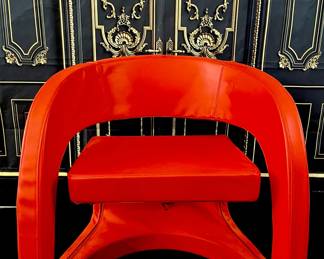 Lot 290: Sleek Modern Red Chair